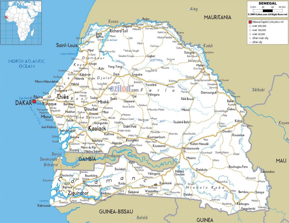 Senegal casamance hartă