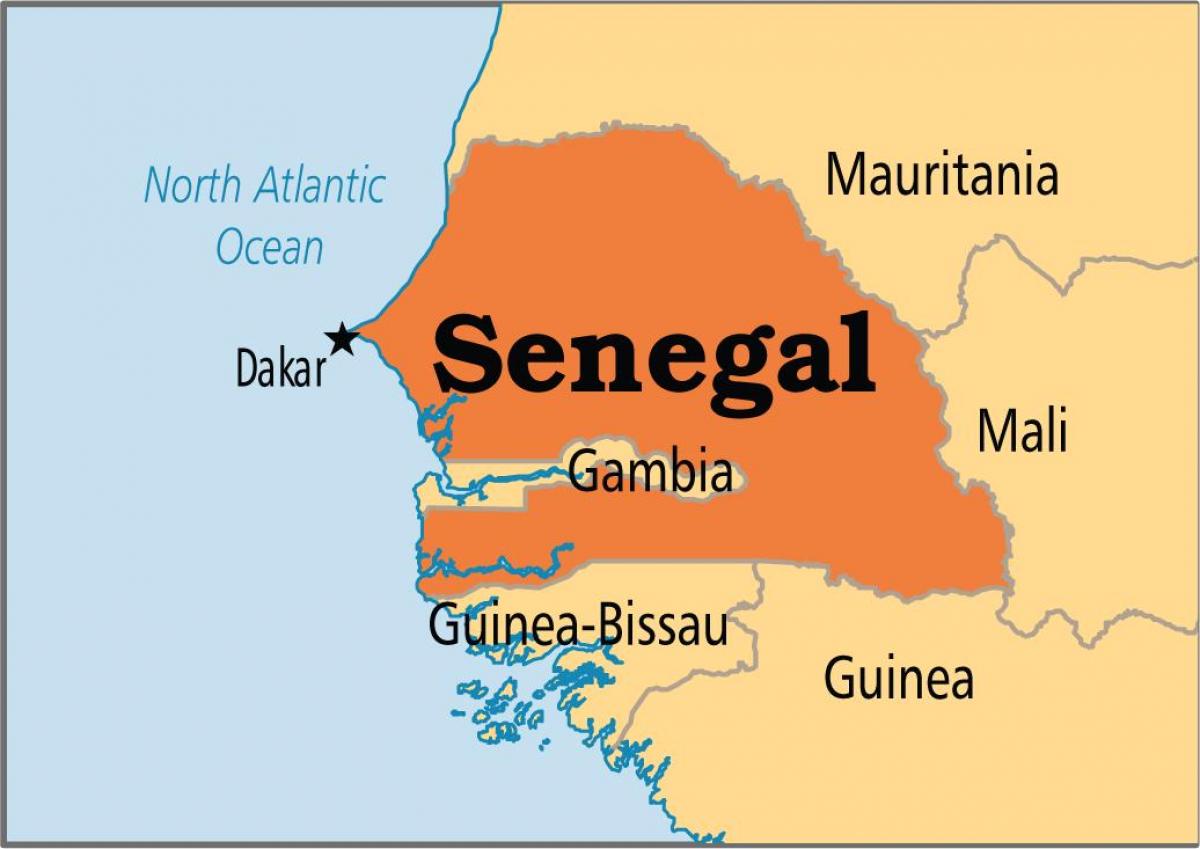 Senegal pe harta lumii