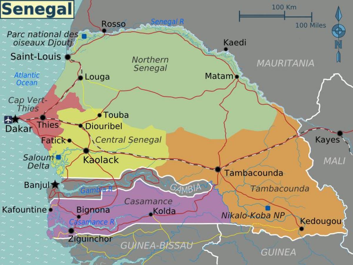 harta Senegal politice