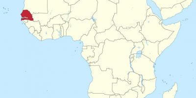 Senegal pe harta africii